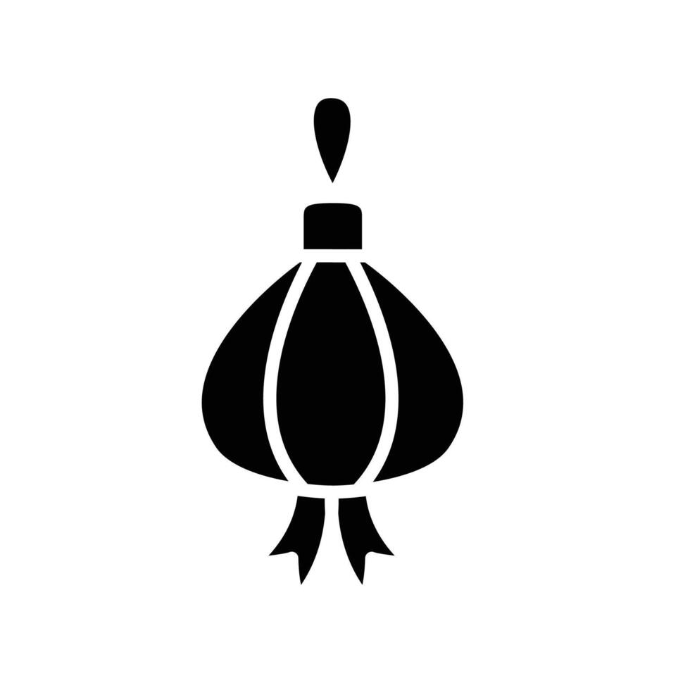 Simple black and white icon of a classic Christmas ornament. Perfect for holiday designs. vector