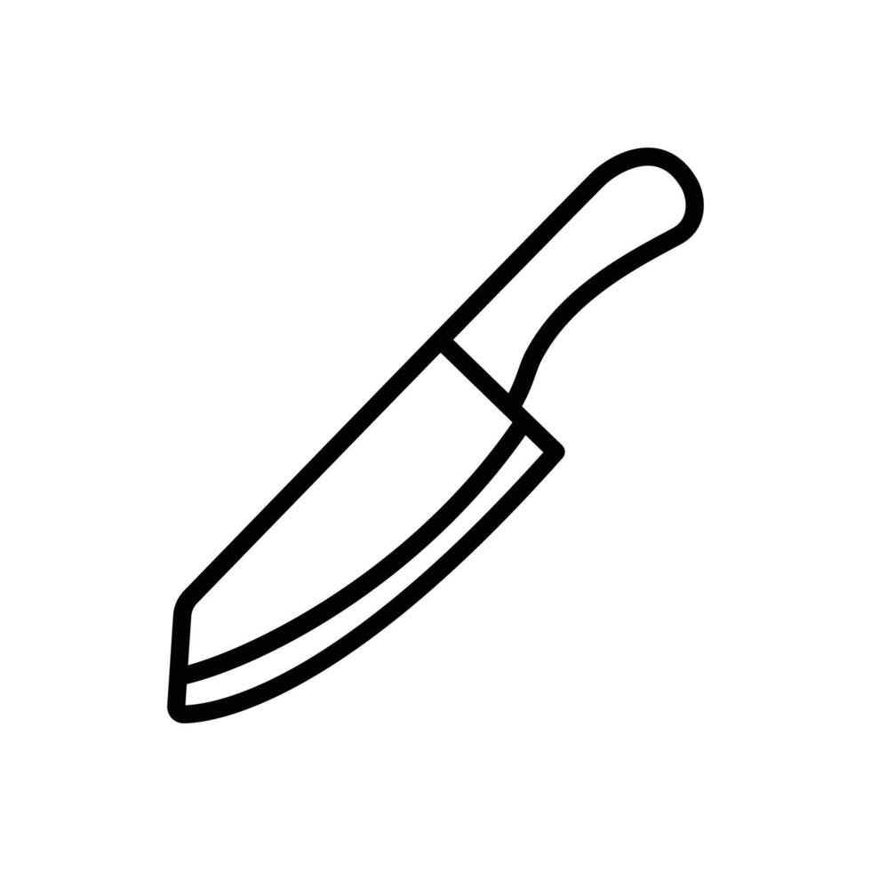 Clean line art icon of a kitchen knife. Perfect for culinary apps or websites. vector
