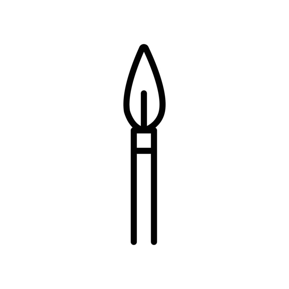 Simple line art spear icon, sharp point, elegant design, refined, minimalist style. vector