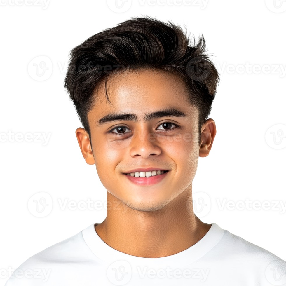 Portrait of Young Asian Man Smiling, cut out transparent png