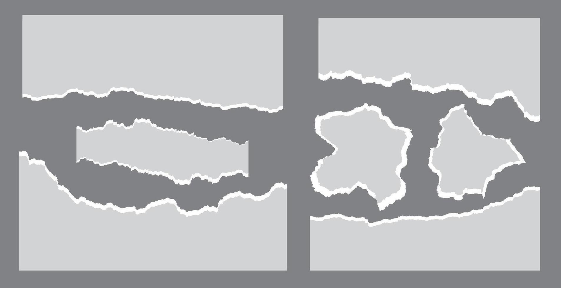 Adobe Illustrator Realistic paper rips texture background vector