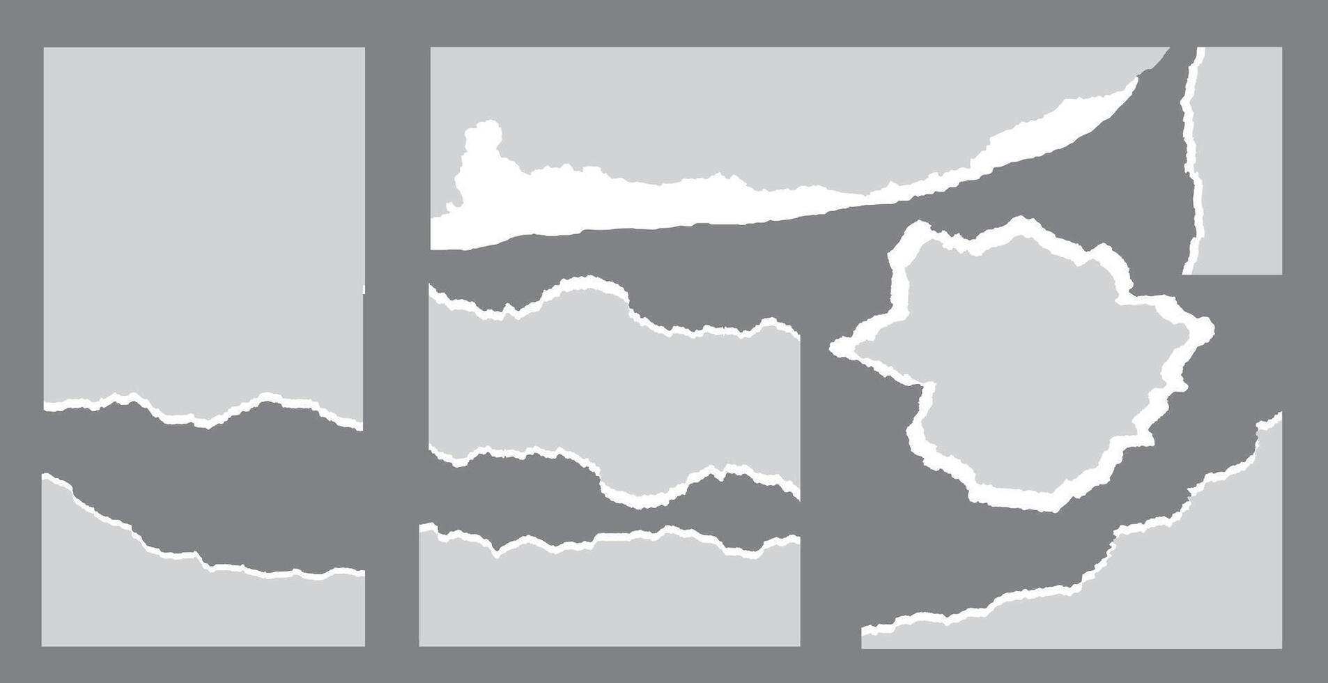 Realistic paper rips texture vector