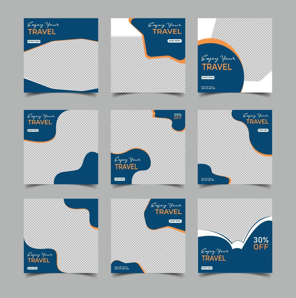 Six different travel posters with different designs vector