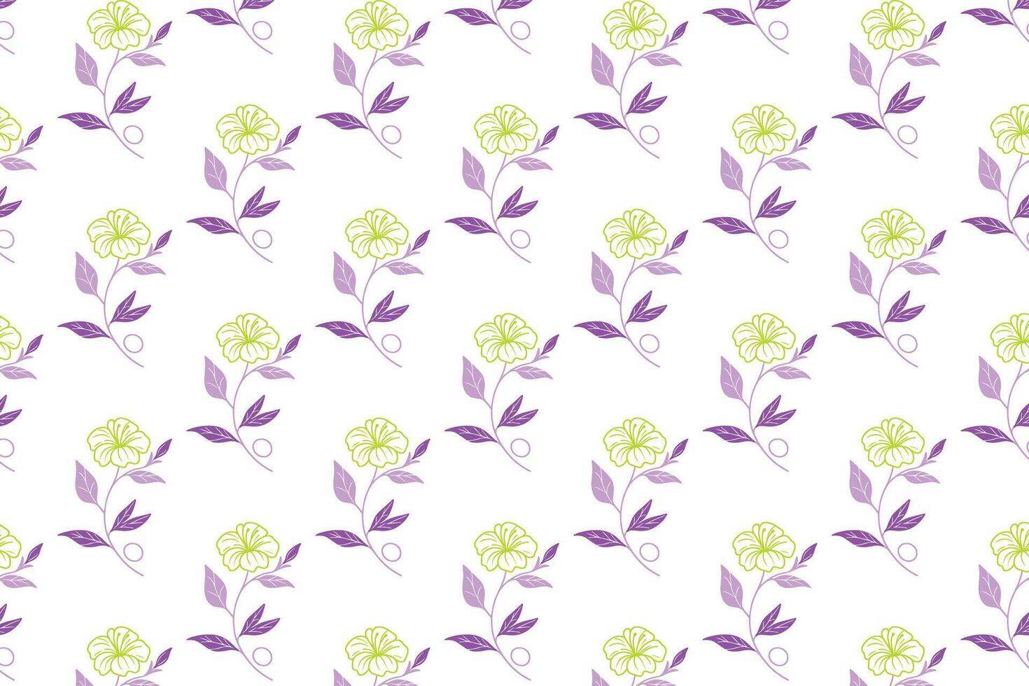 hand sketched one line floral pattern design with rose and cotton flower artwork for textile applications wrapping wallpaper pillow kitchen and clothing design vector