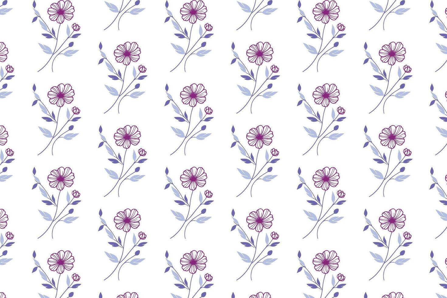 elegant floral pattern created using continuous line drawing technique of roses and leaves for wallpaper fashion wrapping textile pillow and kitchen fabric design vector
