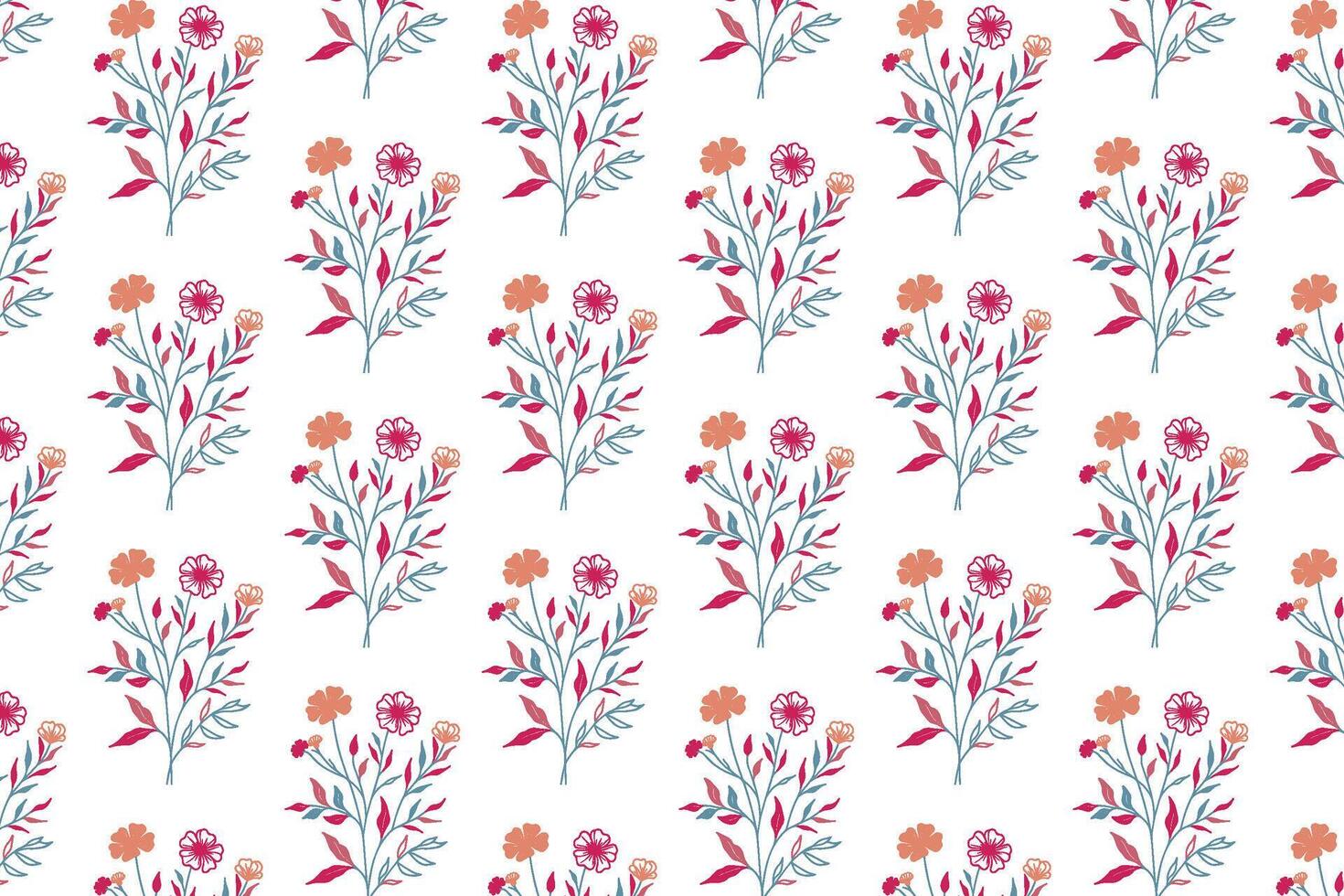 line art floral pattern design featuring botanical roses and leaves in a continuous line style ideal for kitchen wraps fabric fashion textile and pillowcase applications vector