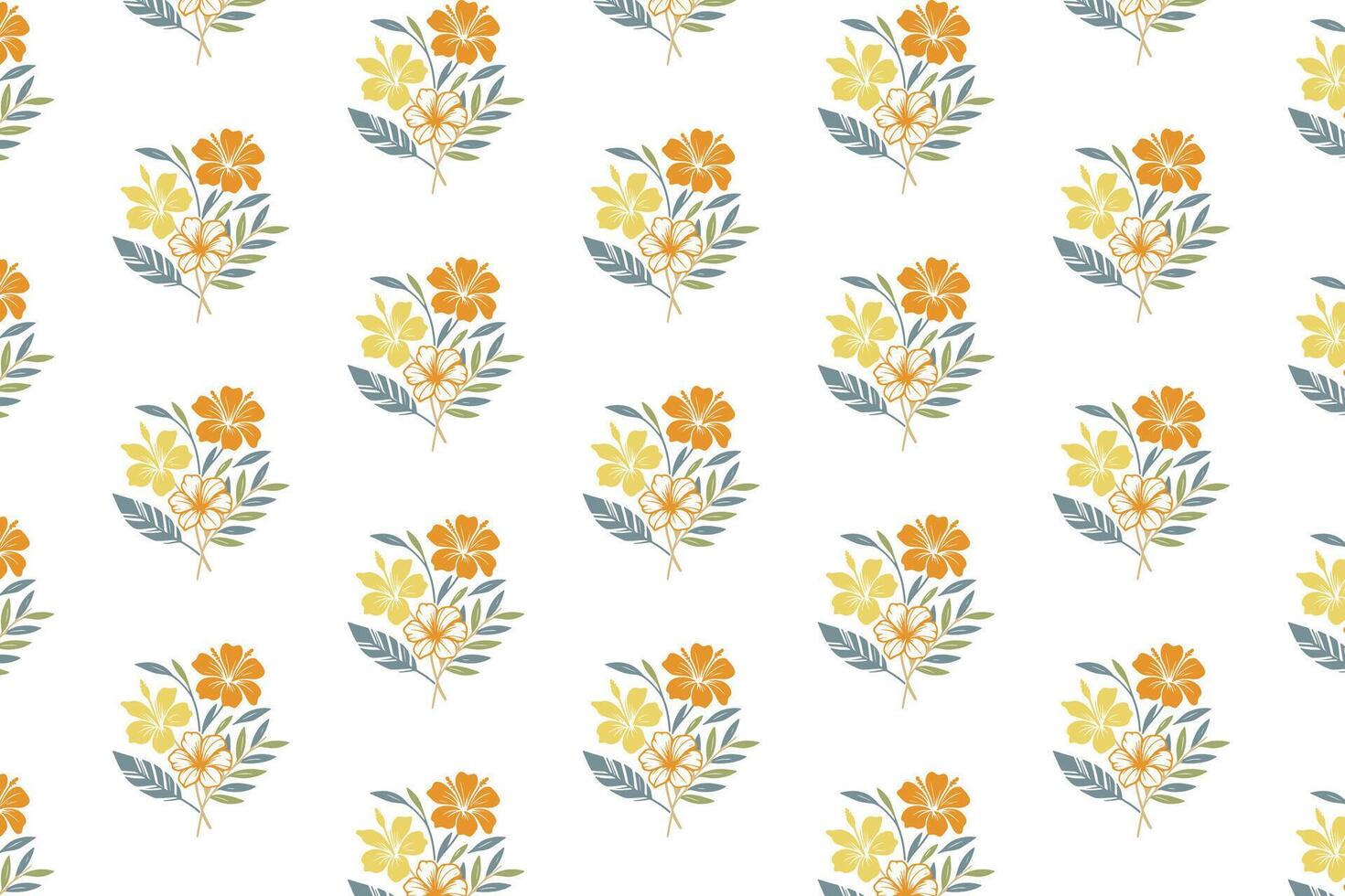 botanical floral pattern created with hand drawn continuous line elements perfect for textile usage in fashion accessories pillow covers kitchen fabric and wrapping paper vector