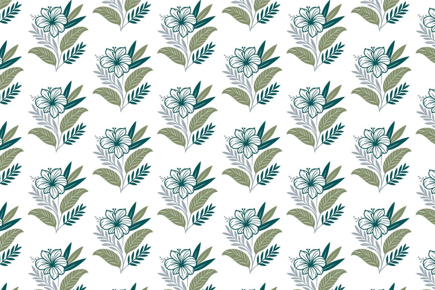 hand drawn floral artwork in a single line pattern showing abstract botanical motifs for textile fabric wrapping wallpaper pillow covers fashion prints and kitchen applications vector