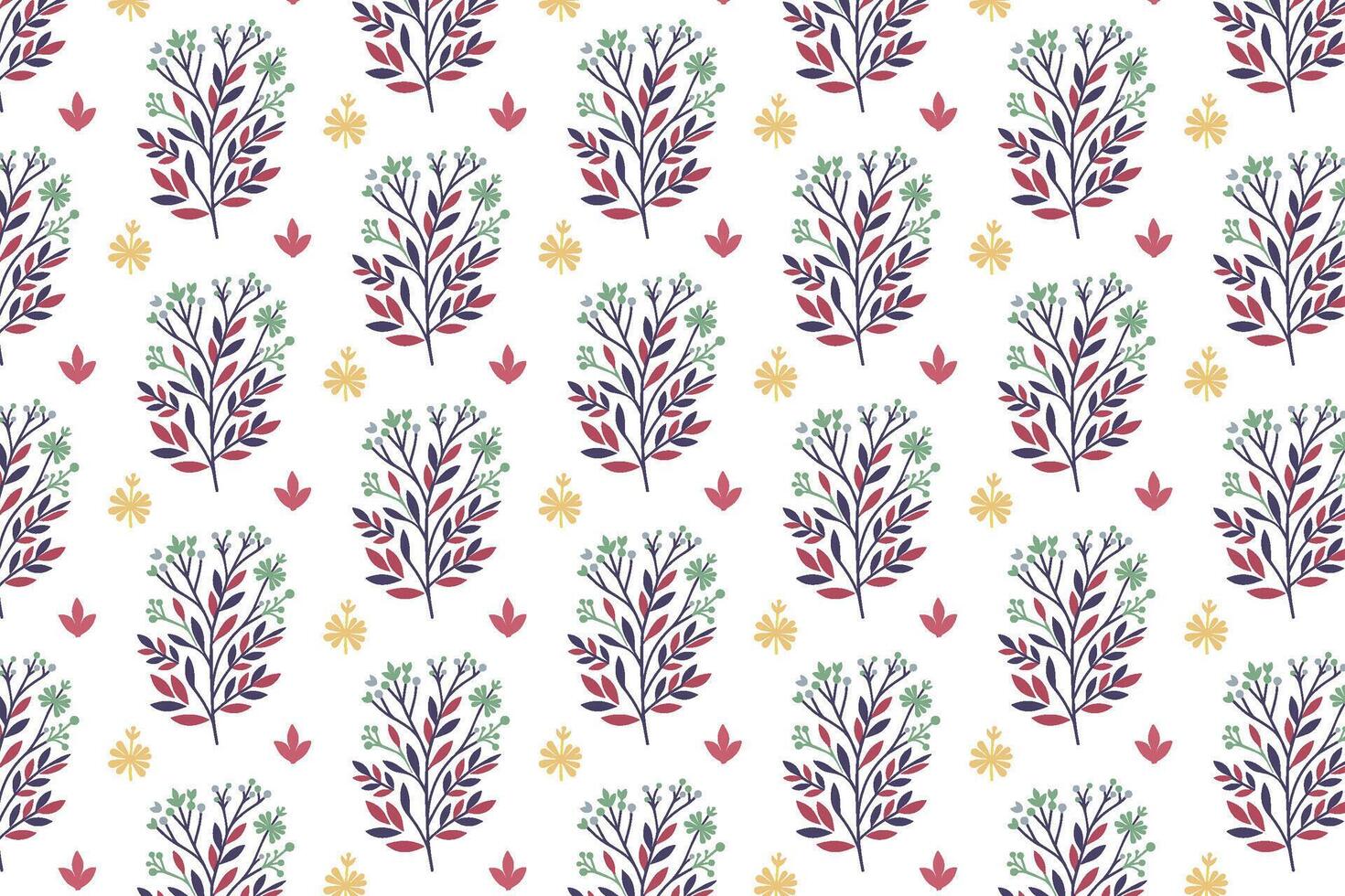trendy line floral pattern with minimal rose and leaf drawings for modern packaging textile bedsheet cover and wrapping use vector
