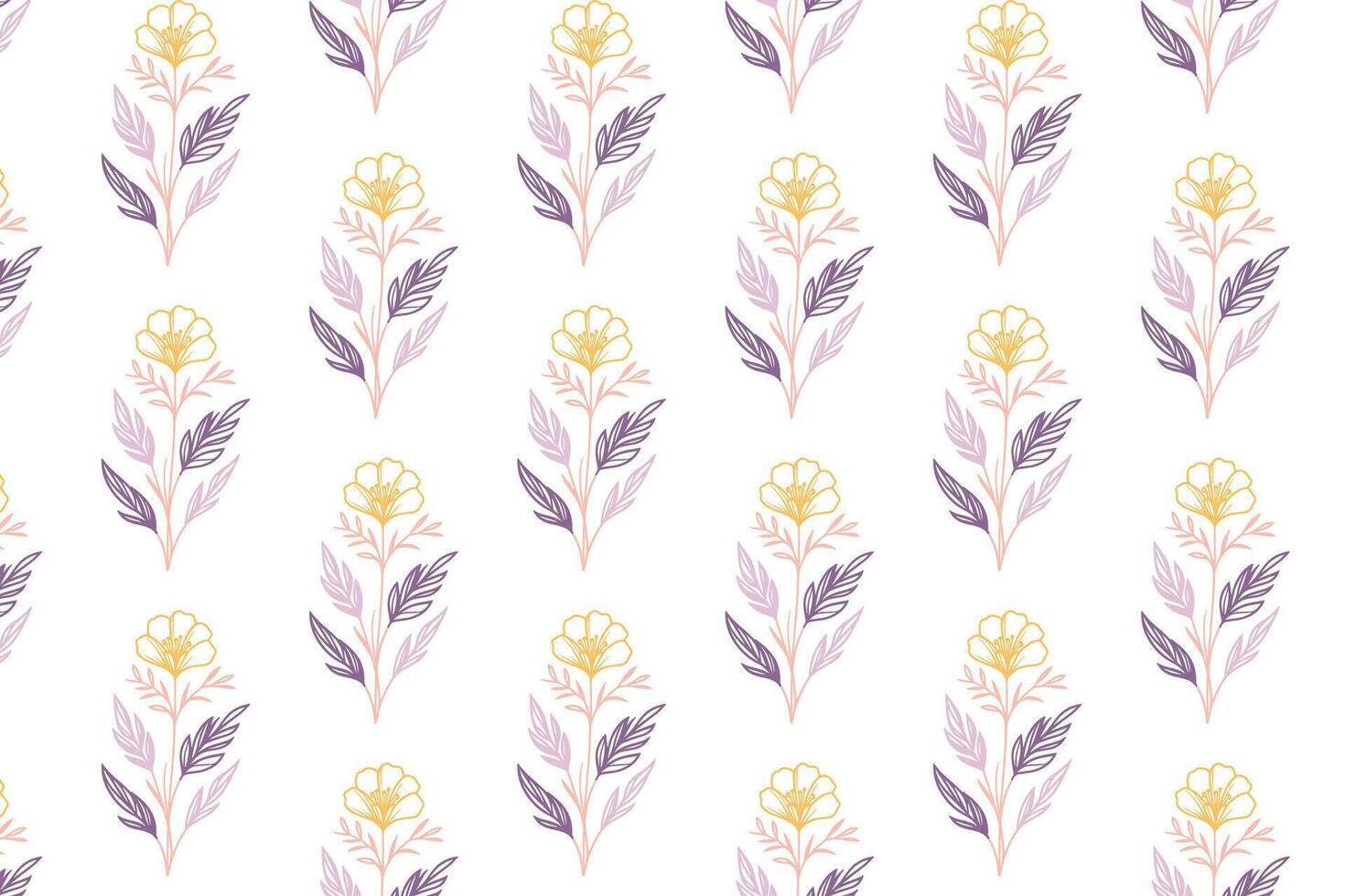 line art rose floral pattern with simple continuous sketch design suitable for textile fashion packaging kitchen items pillow fabric and wrapping materials vector