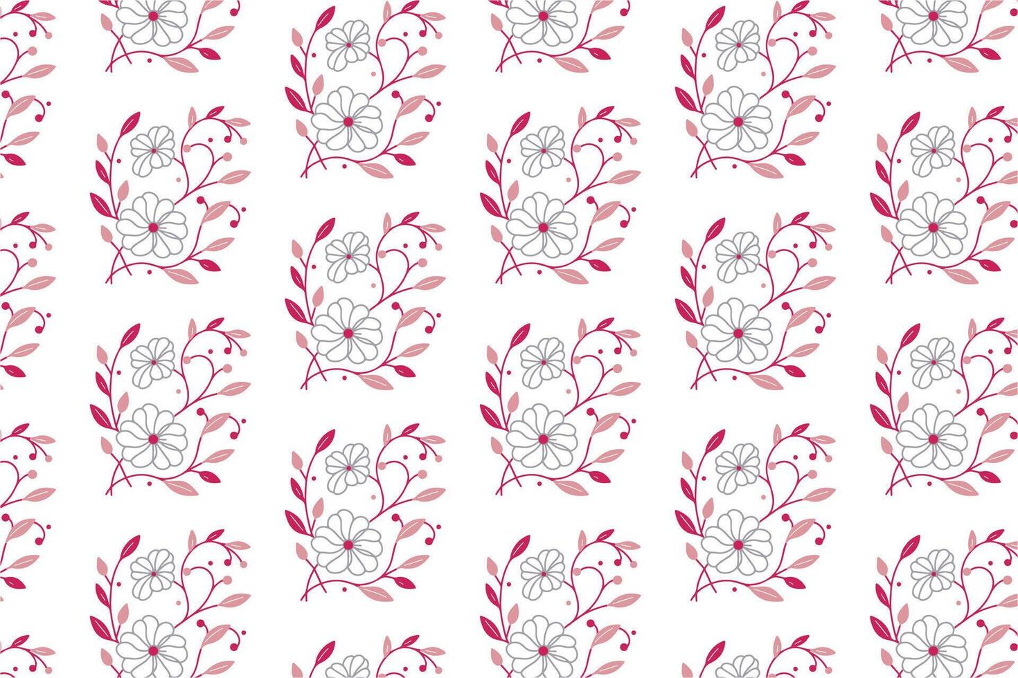 abstract flower pattern in minimal line art design showing hand drawn roses for use in fashion fabric kitchen textile wrapping wallpaper and pillow items vector