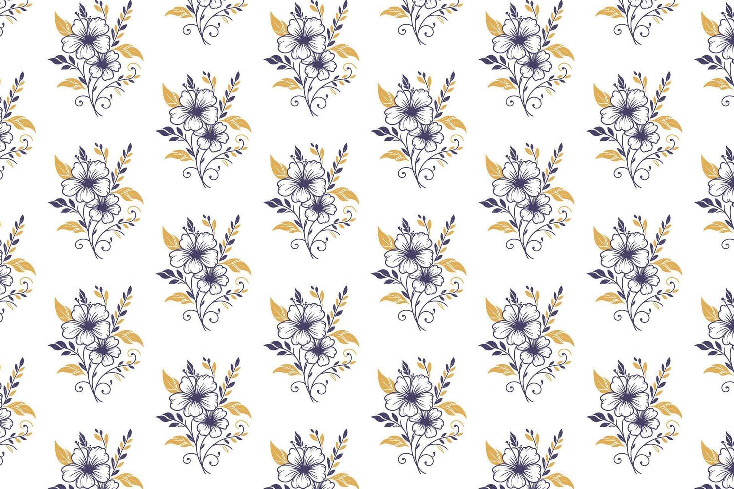 single line floral pattern featuring continuous hand drawn rose and cotton flower sketches with a modern outline style for fashion fabric packaging and home textile design vector