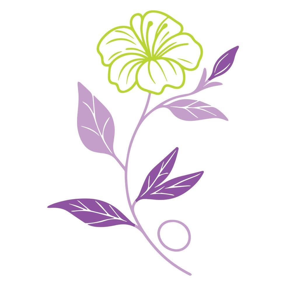 minimal floral artwork in sketch style for women fashion cushion fabrics wedding projects and botanical textile use vector