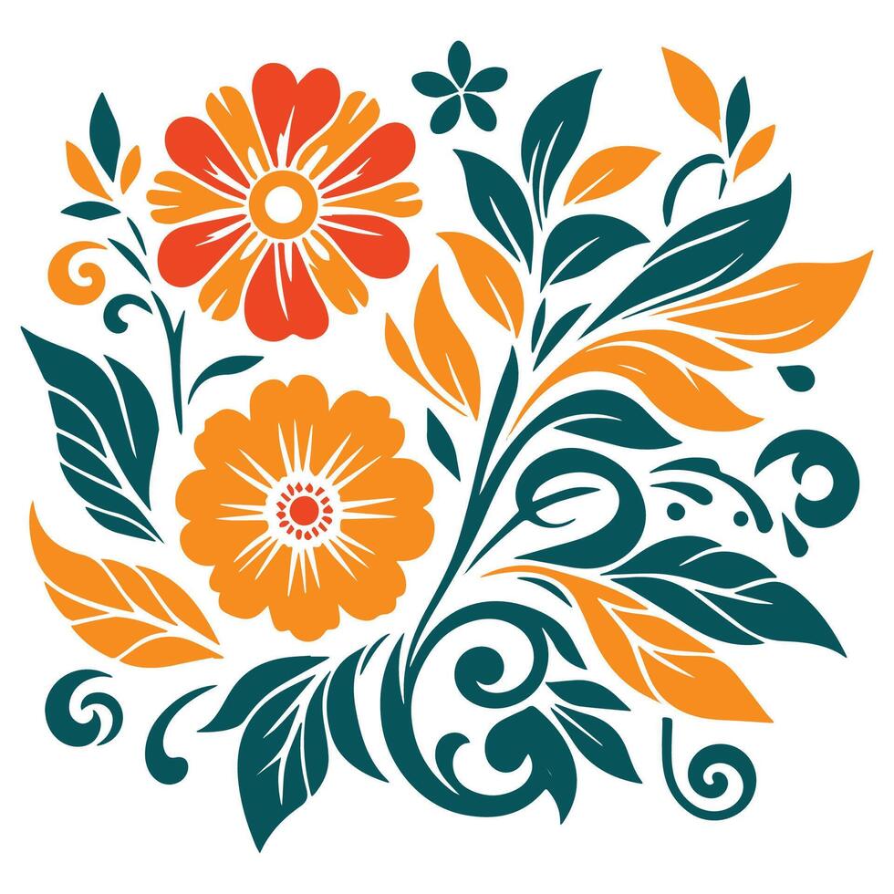 minimal line art floral sketch for summer wedding fabrics fashion apparel cushion printing and textile design projects vector