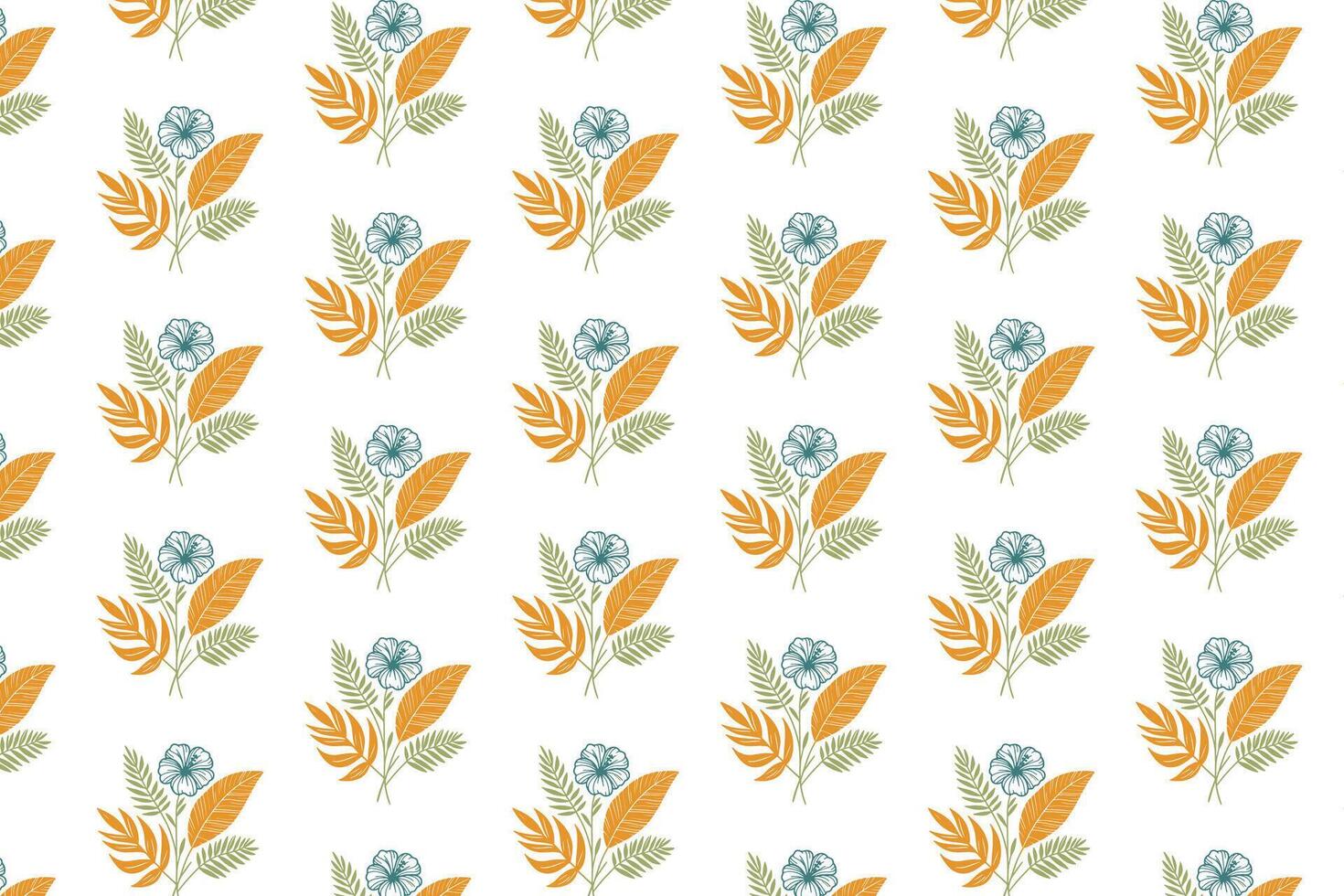 continuous line pattern featuring minimal floral elements for textile applications packaging and wallpaper vector