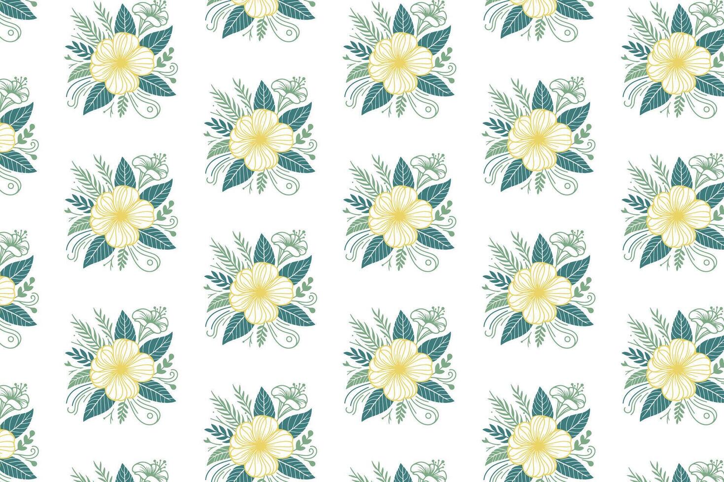 line art flower pattern with decorative rose sketches for use in fabric textile design packaging and fashion vector