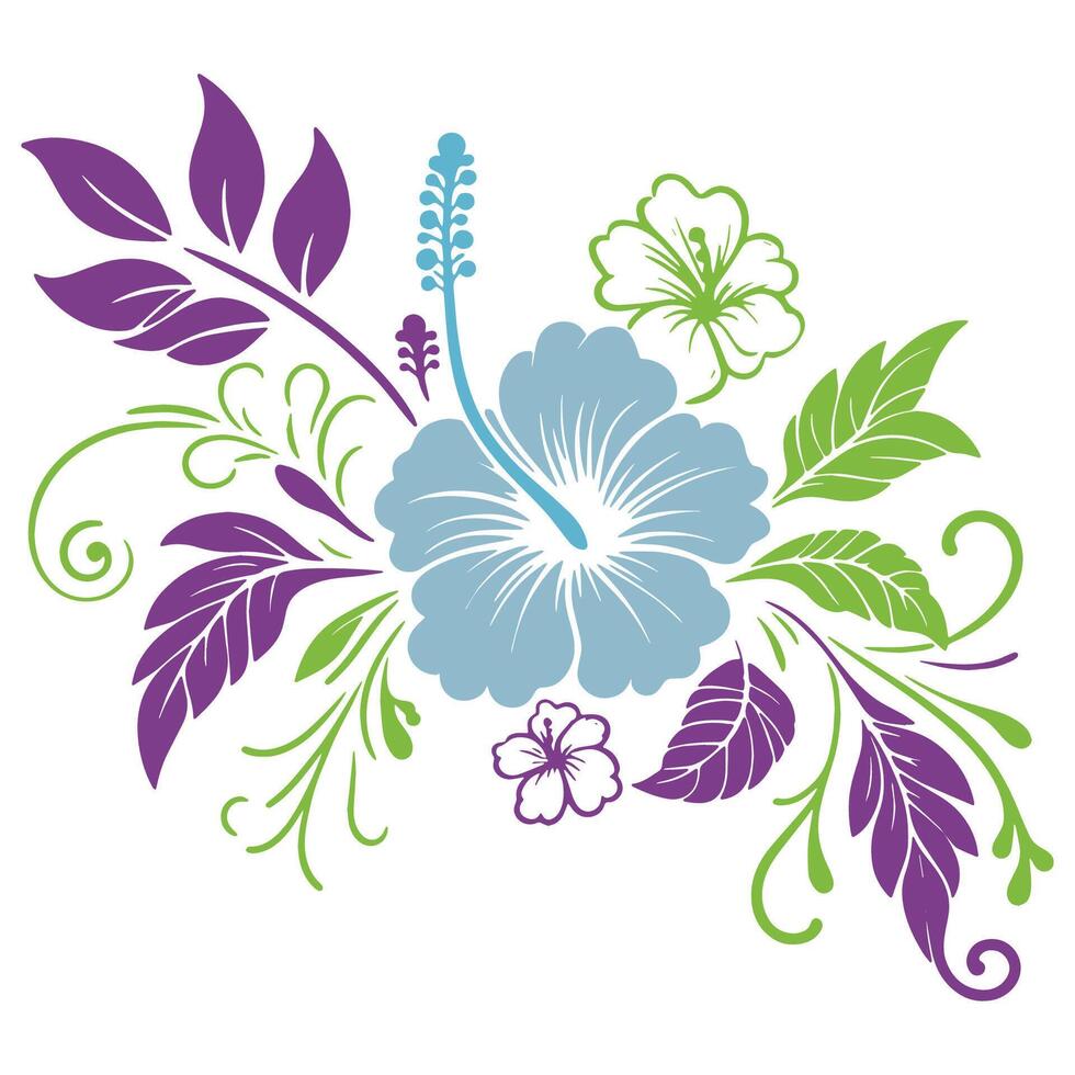 abstract botanical floral illustration in continuous line design for printing on cushions women fashion apparel wedding fabrics and modern textile products vector