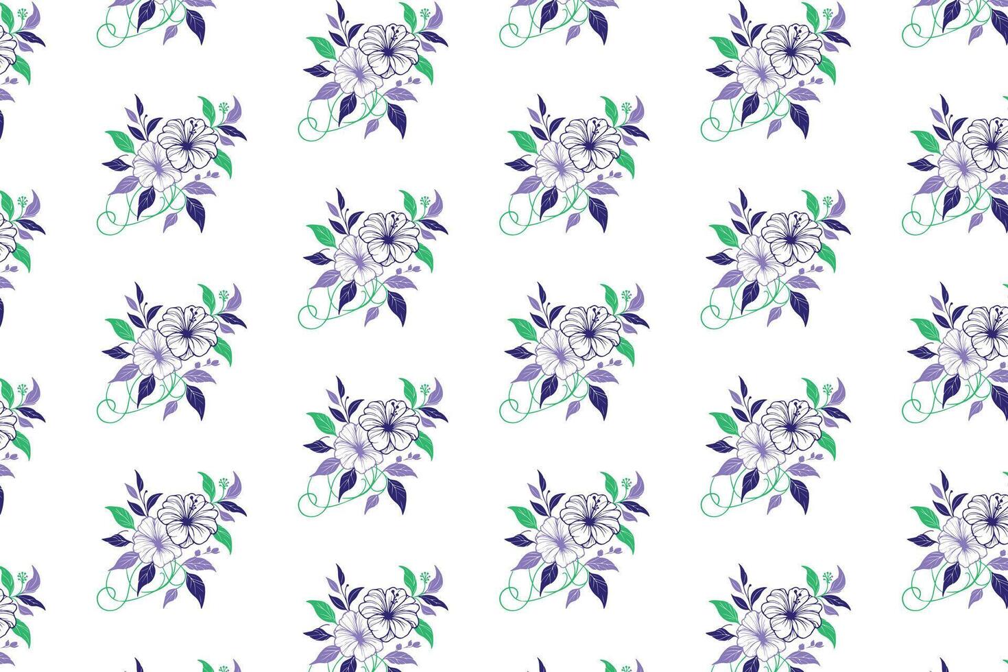 floral pattern artwork with hand drawn one line illustrations of flowers leaves and cotton elements for fabric applications in fashion packaging kitchen and tabletop settings vector