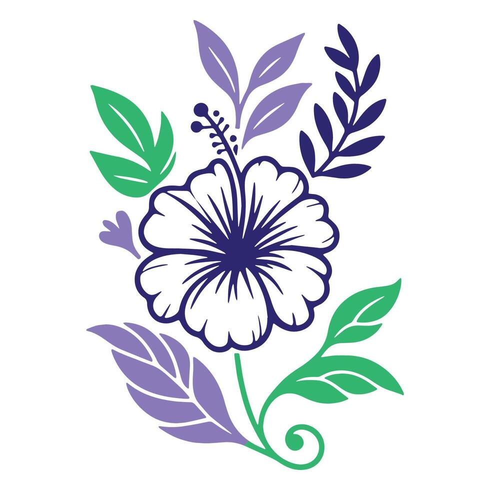 abstract garden inspired floral artwork in sketch style for cushions women wear textile fashion and wedding materials vector