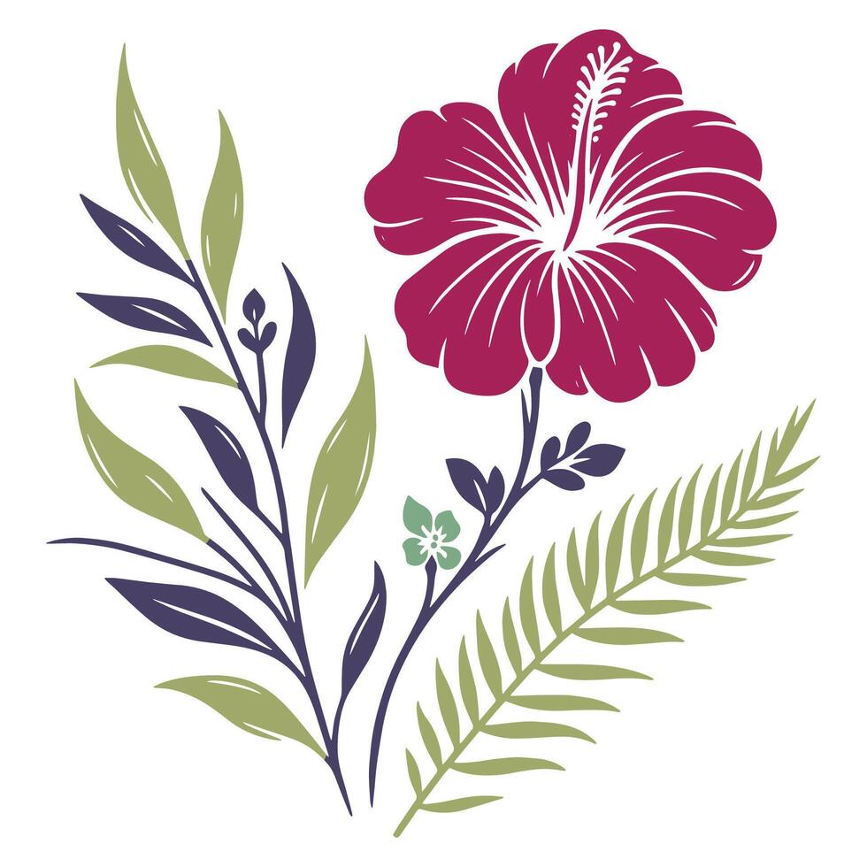 artistic floral line drawing for fashion fabric digital cushion design wedding applications and creative textile usage vector