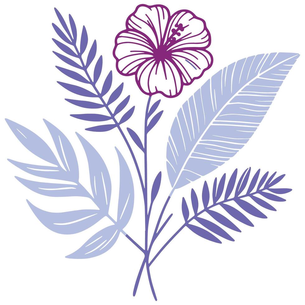 fine line botanical flower artwork for use in fashion apparel textile cushions digital wedding and fabric applications vector