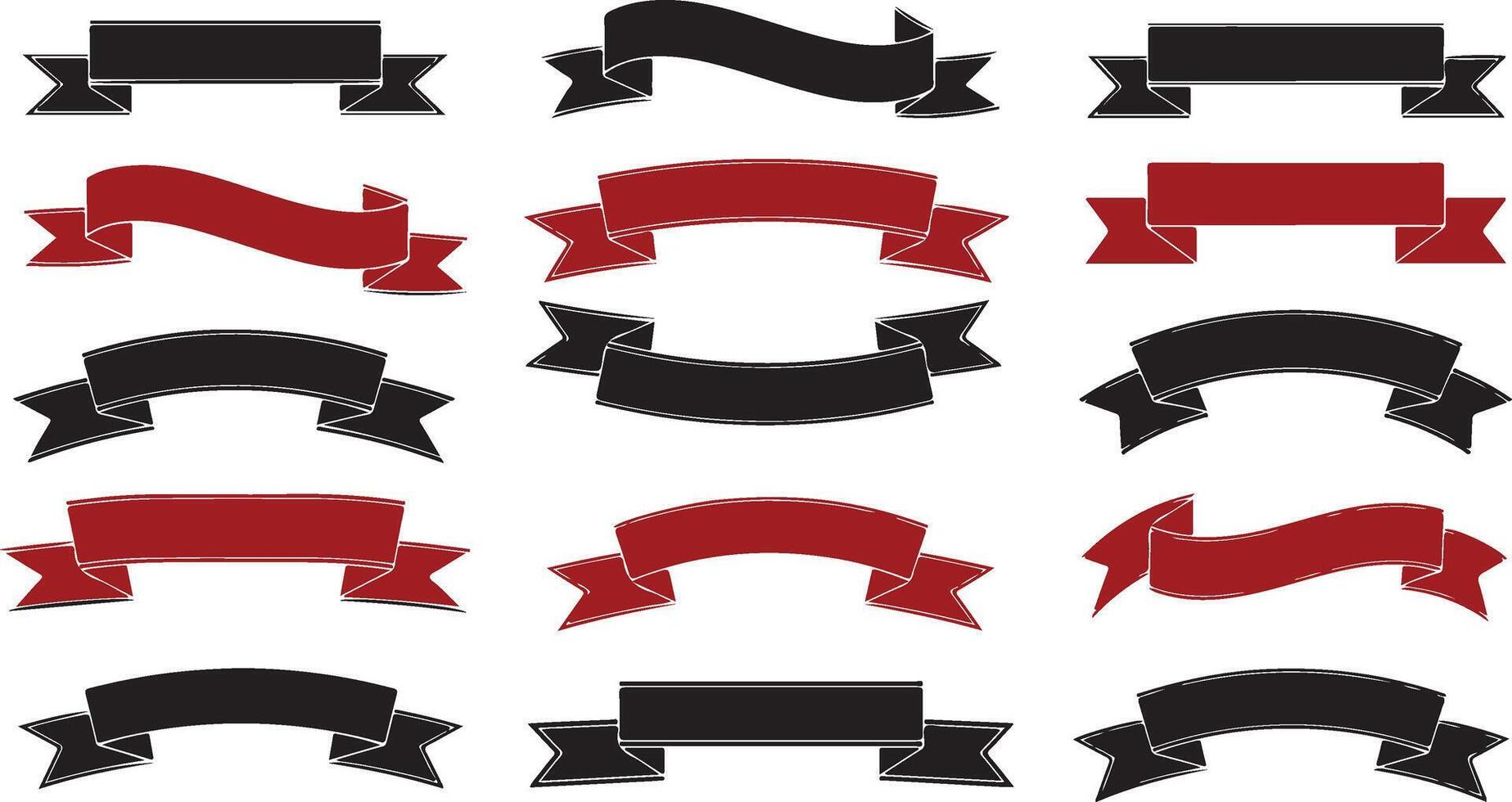 Ribbon Banner Set vector