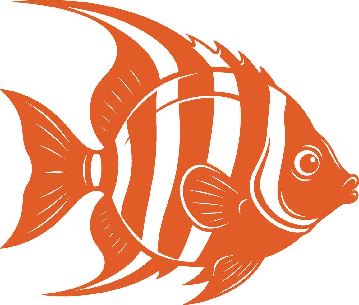Minimalist Fish Drawing vector