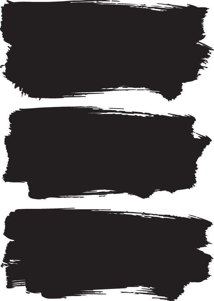 Abstract Black Brush Stroke on White Background vector