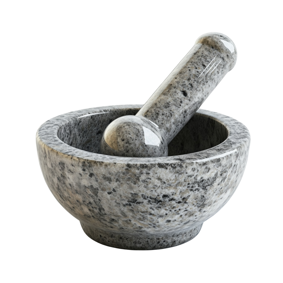 Rustic Mortar And Pestle Used For Cooking on a transparent background png