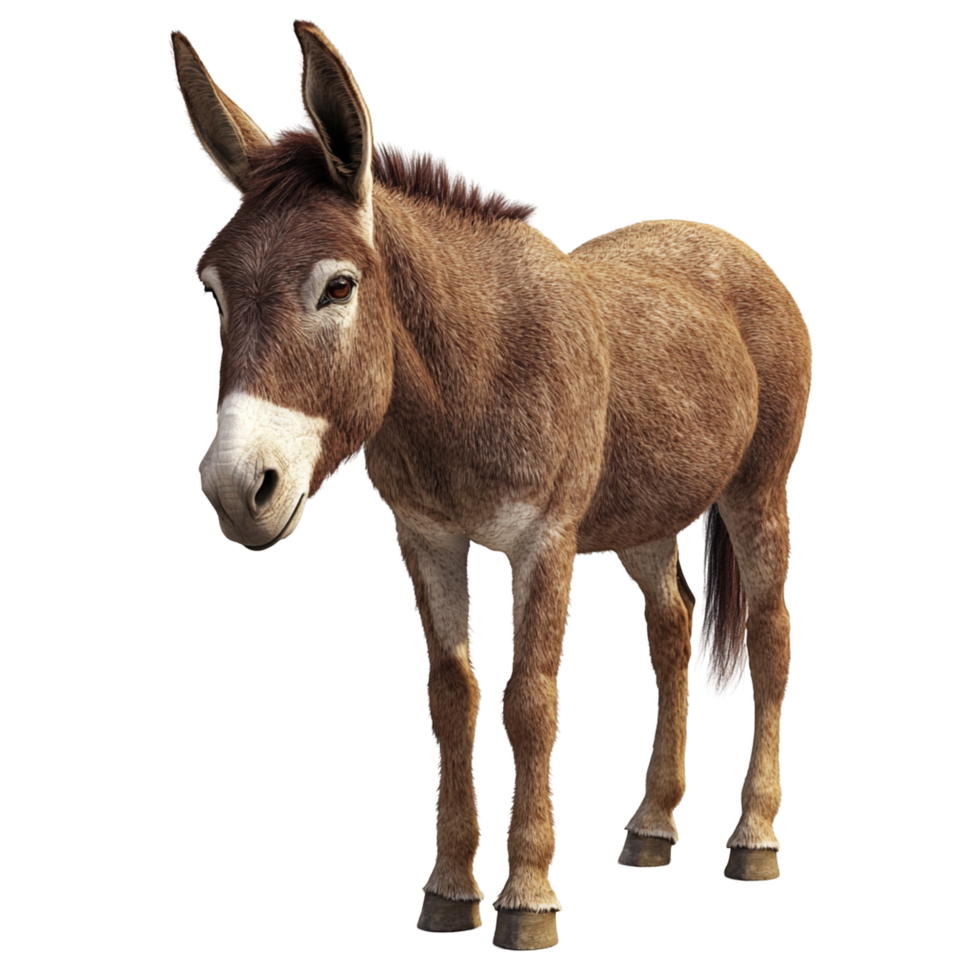 Brown Horse Standing In Peaceful Open Field isolated on transparent background png