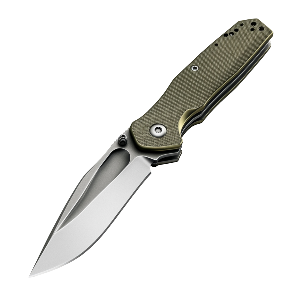 Silver Blade Knife With Shiny Modern Design on a transparent background png