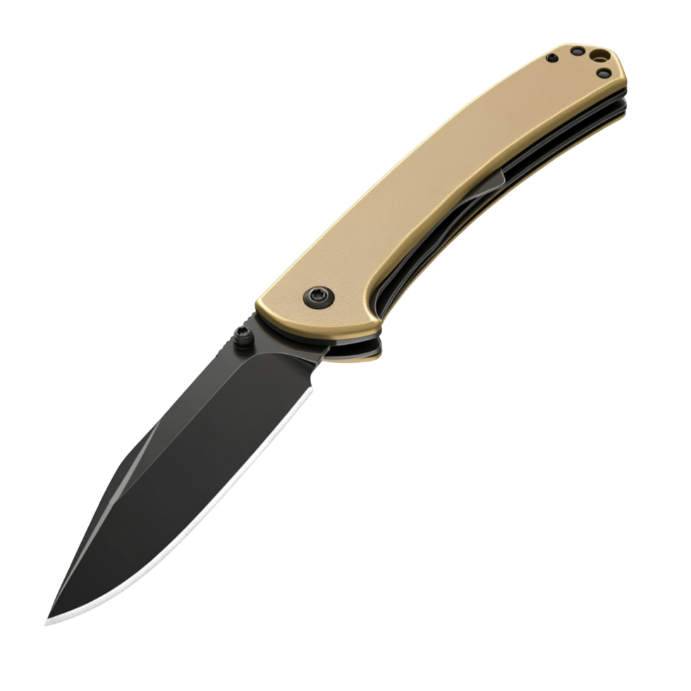 Modern Cutting Knife With Silver Sharp Blade on a transparent background png