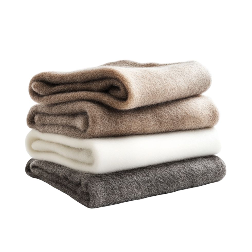 Warm Throw Blankets With Soft Textures on transparent background png