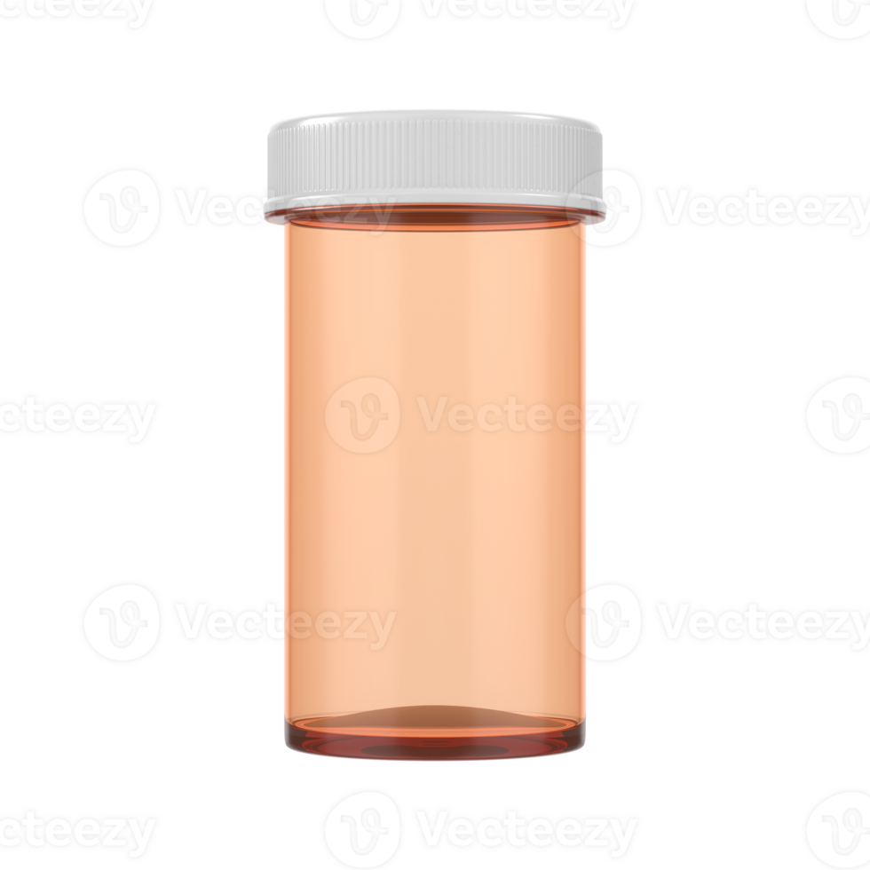 Empty Pill Bottle isolated on transparent background png