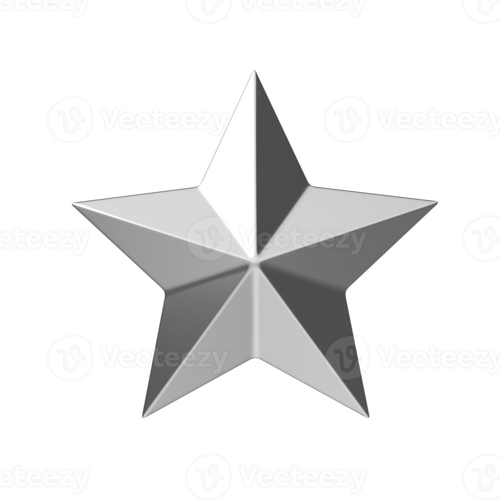 Steel Star isolated on transparent background png