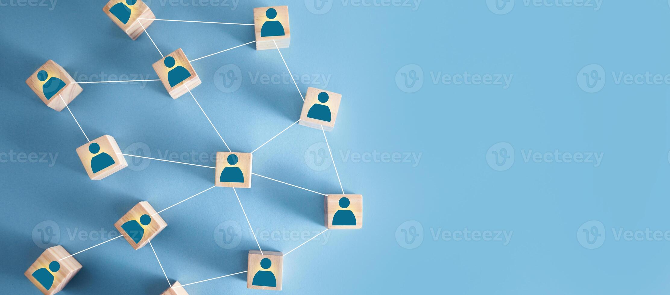 A group of people connected by a network photo
