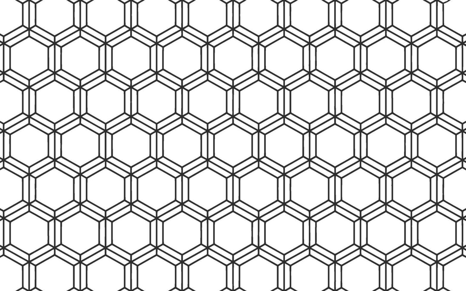 Abstract black and white hexagon seamless pattern suitable for backgrounds and design elements vector