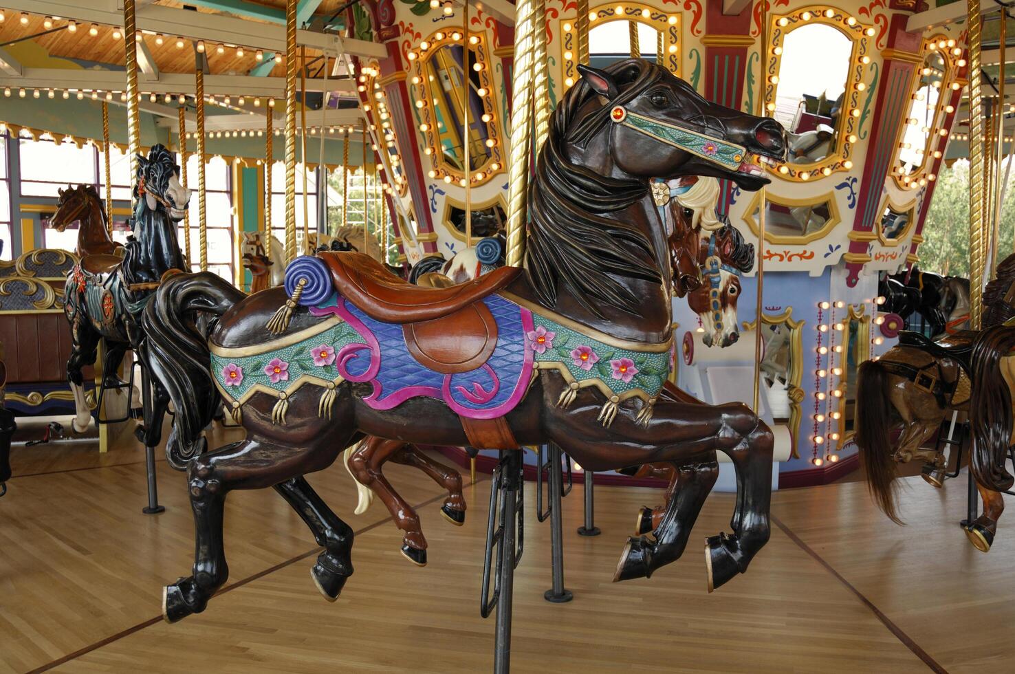 a horse on a carousel photo