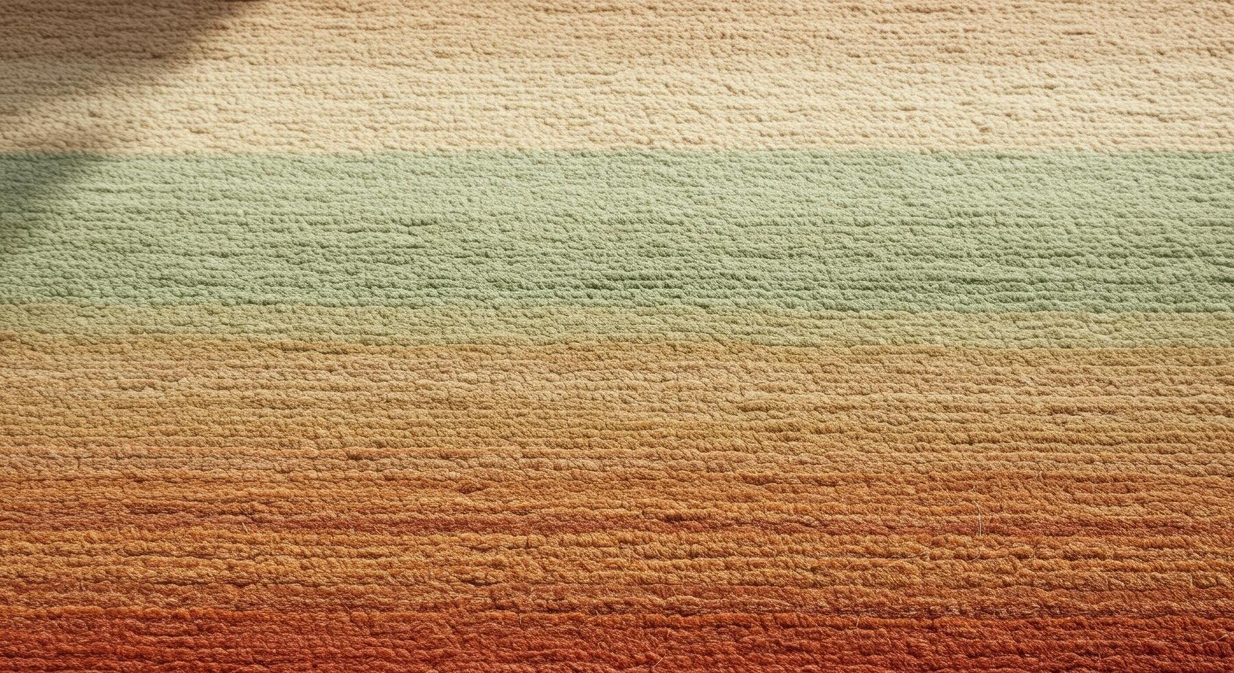 A rug with a colorful stripe pattern on it photo
