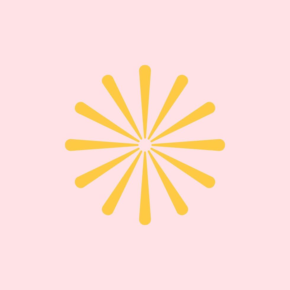 Sunburst icon illustration. Flat design style eps 10. Design elements of complementary illustrations for comics. knick-knacks design elements of a comic. vector