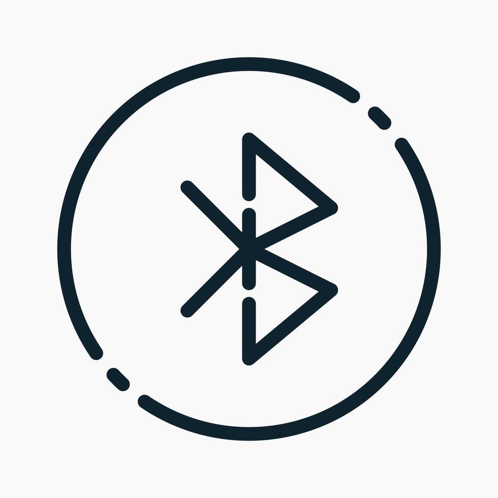 Design Illustration graphic of bluetooth icon with line style. Suitable for UI, mobile design, web design, etc. vector