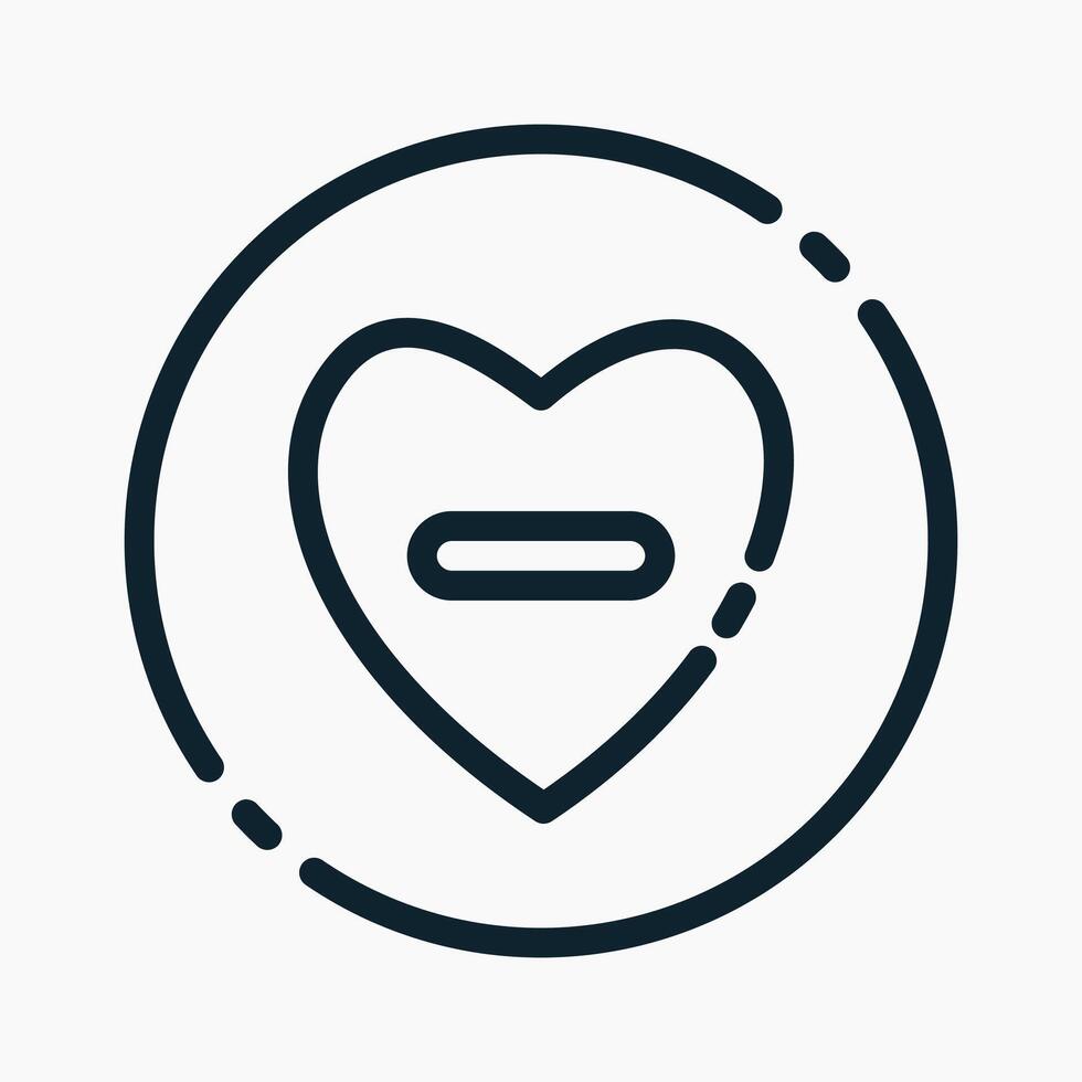 Design Illustration graphic of declining health icon with line style. Suitable for UI, mobile design, web design, etc. vector