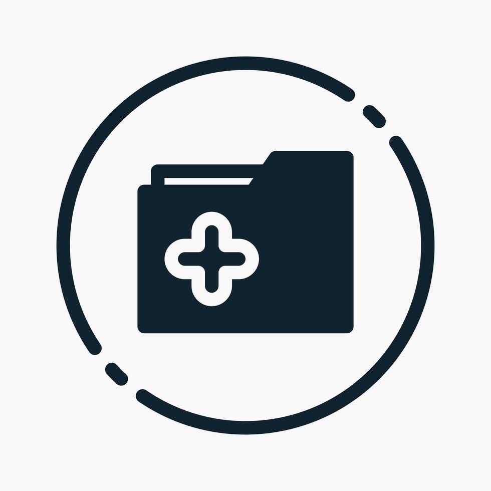 Design Illustration graphic of add files icon with glyph style. Suitable for UI, mobile design, web design, etc. vector