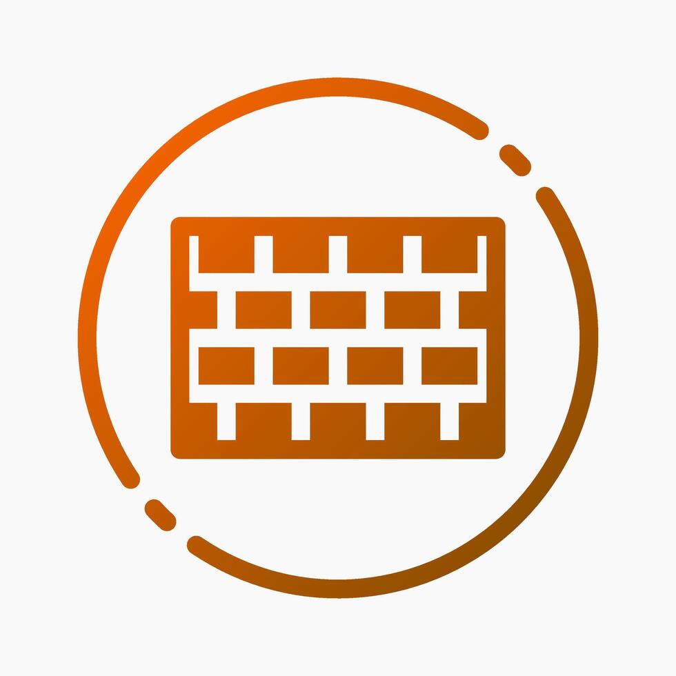 Design Illustration graphic of wall icon with gradient style. Suitable for UI, mobile design, web design, etc. vector