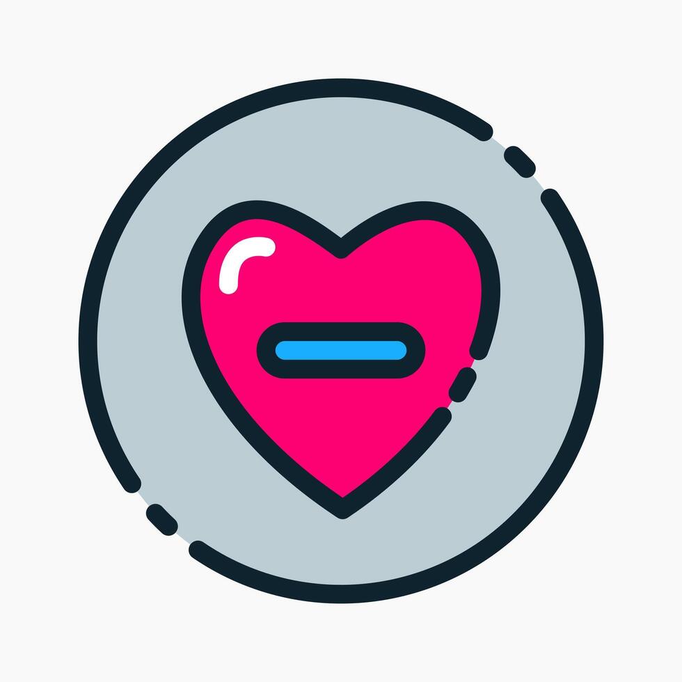 Design Illustration graphic of declining health icon with colored outline style. Suitable for UI, mobile design, web design, etc. vector