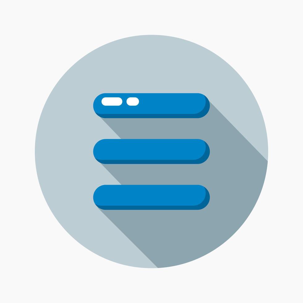 Design Illustration graphic of hamburger icon with flat style. Suitable for UI, mobile design, web design, etc. vector