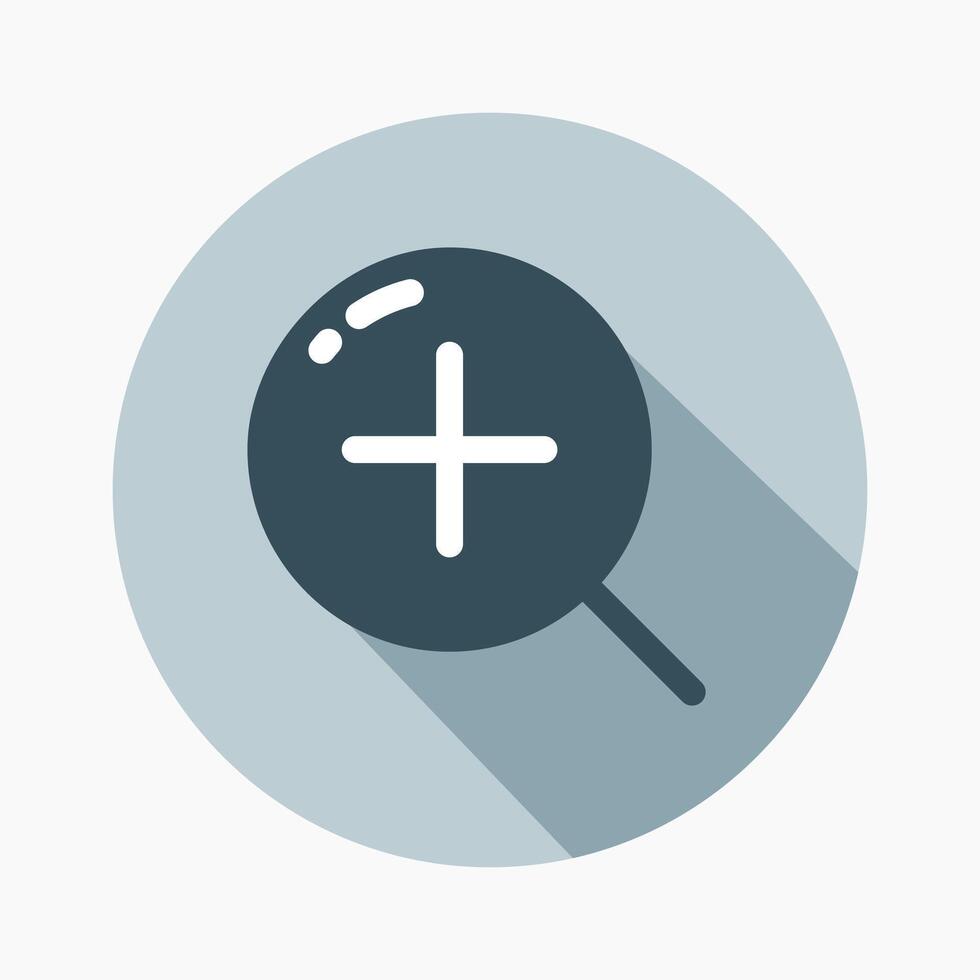 Design Illustration graphic of zoom in icon with flat style. Suitable for UI, mobile design, web design, etc. vector