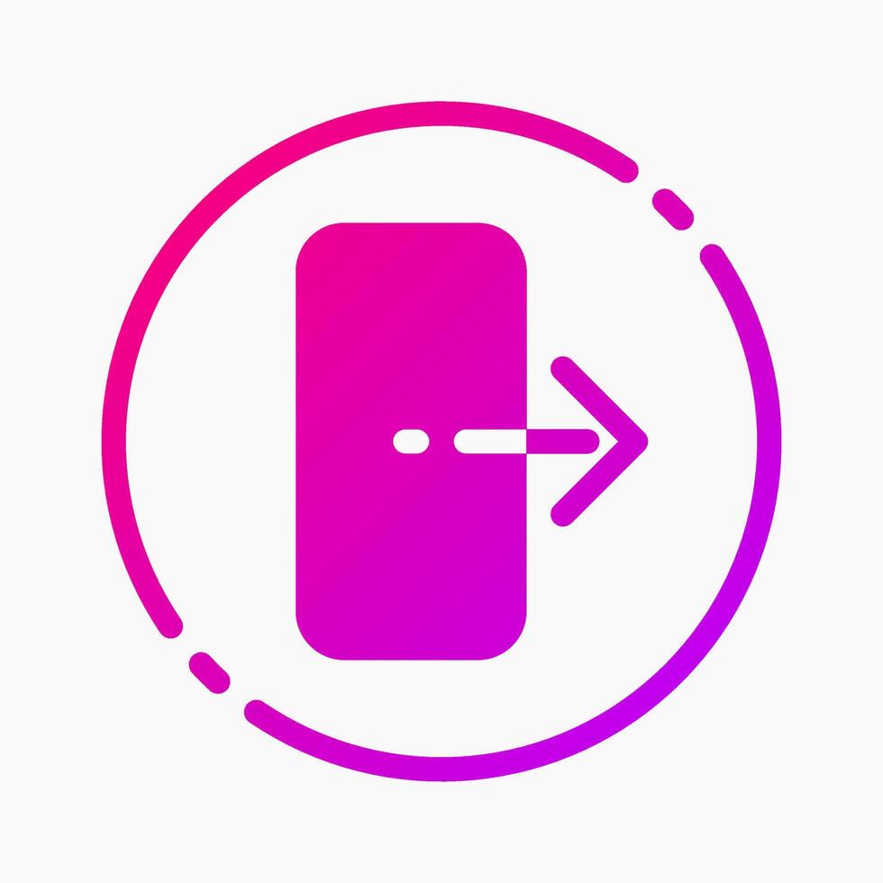Design Illustration graphic of logout icon with gradient style. Suitable for UI, mobile design, web design, etc. vector