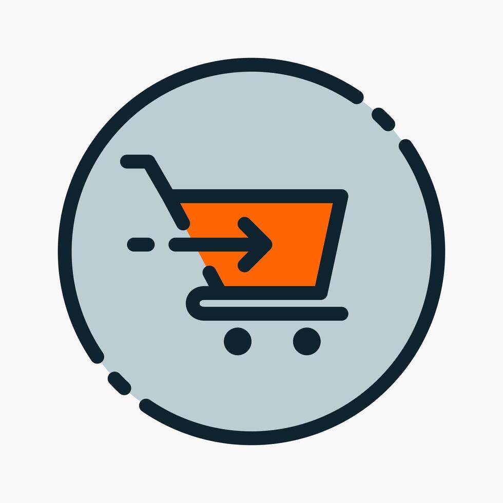 Design Illustration graphic of checkouts icon with colored outline style. Suitable for UI, mobile design, web design, etc. vector