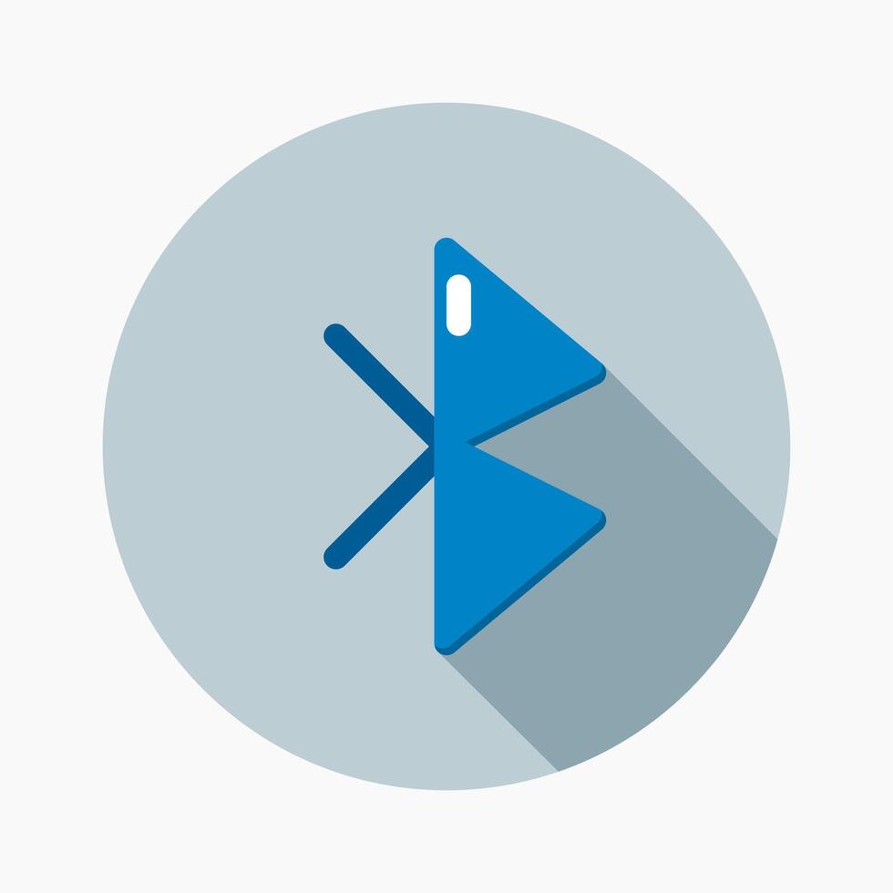 Design Illustration graphic of bluetooth icon with flat style. Suitable for UI, mobile design, web design, etc. vector